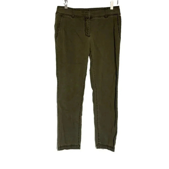 Eileen Fisher Pants army green chino utility size 8-10 - Picture 1 of 4
